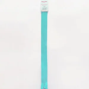 Zip invisible Bleu azur