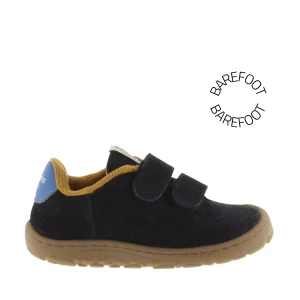 Baskets Barefoot Bosco Scratchs Cuir Fendu Marino