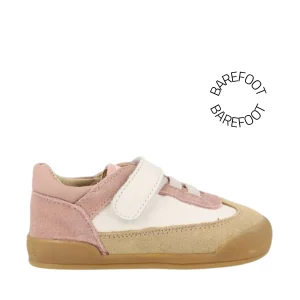 Baskets Cuir Barefoot Modena Rosa