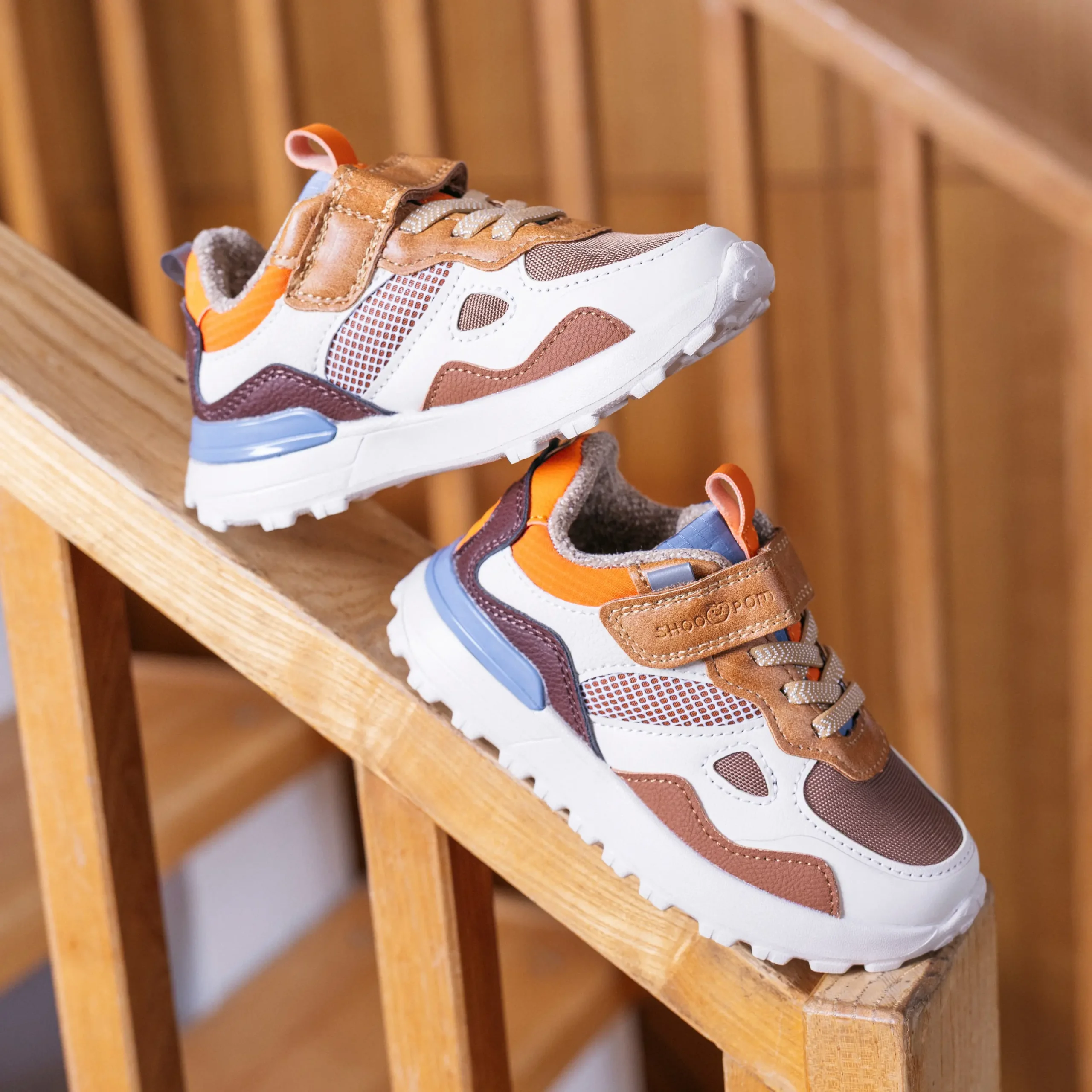 Baskets Joggy Scratch Camel Off White Orange – Image 6