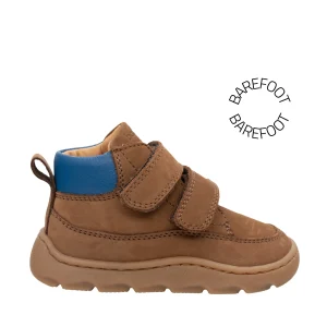 Bottillons Barefoot Alpes Velcro Nubuck Cognac