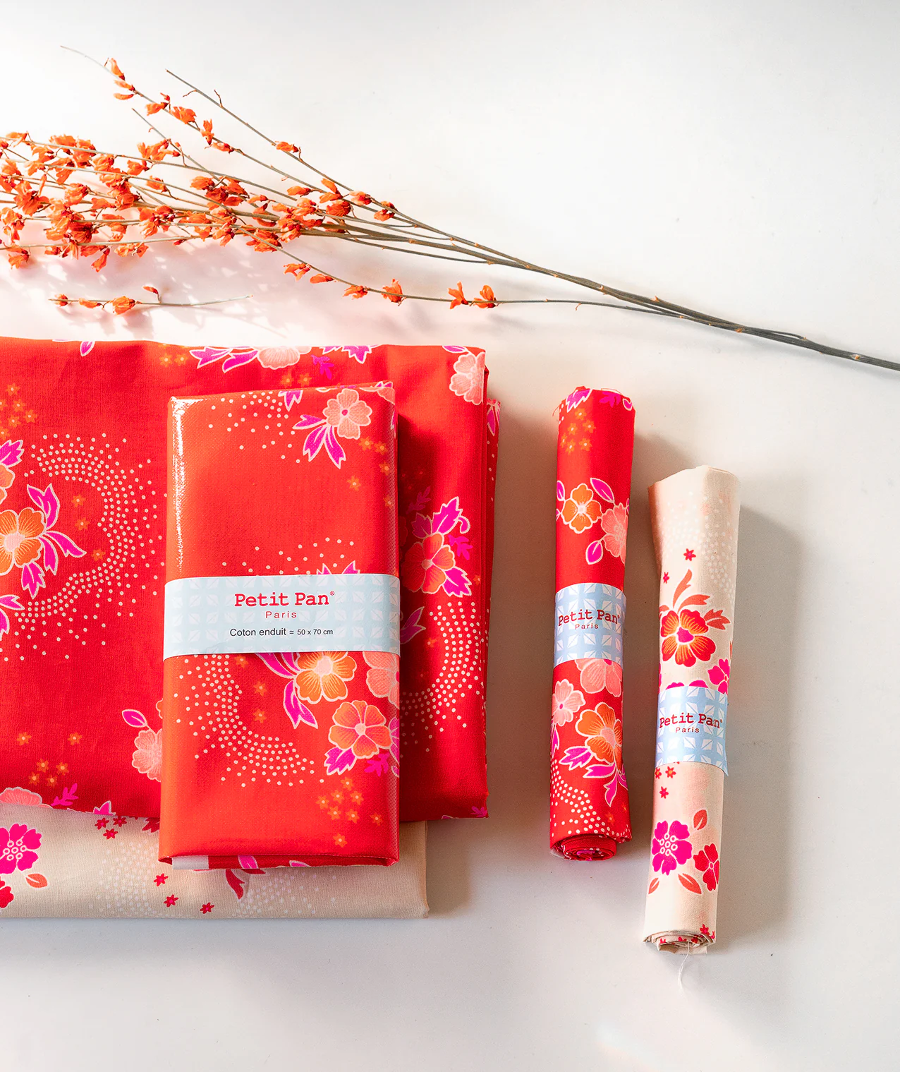 Coupon toile cirée Folksy tangerine – Image 2