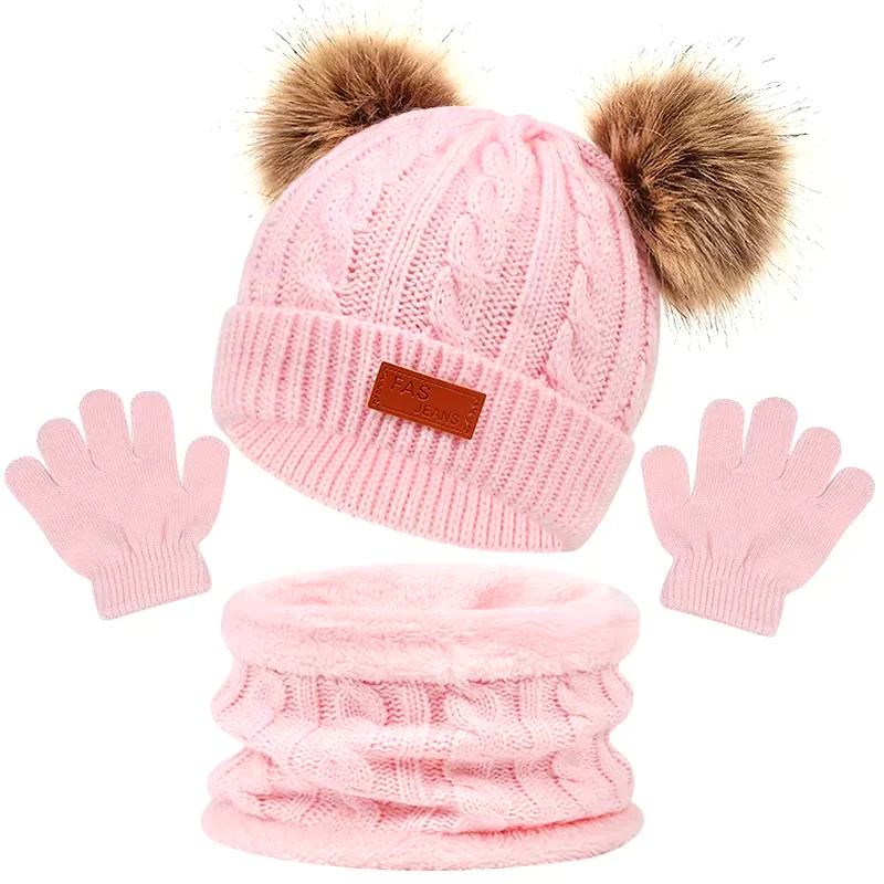 Ensemble Bonnet Bébé Écharpe et Gants Hiver – Image 6