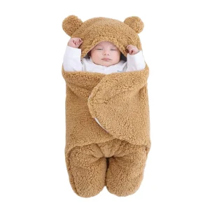 Nid d'ange Bébé - Couverture Polaire Ourson Hiver