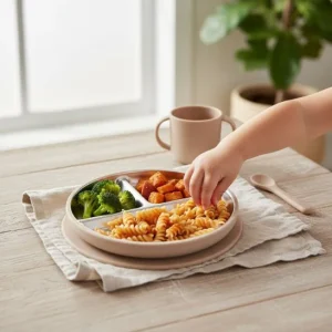 Assiette compartiment bébé inox | Bébé-Miam™