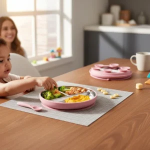 Assiette en inox enfant