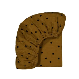 Drap housse - Olivia Coeur Cumin