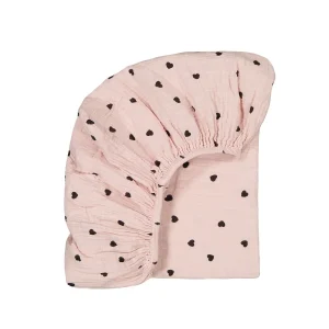 Drap housse - Olivia Coeur Light pink
