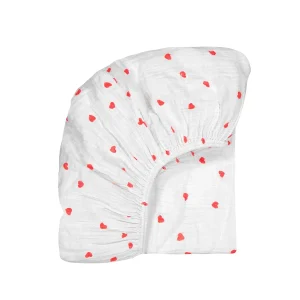 Drap housse - Olivia Coeur Rouge