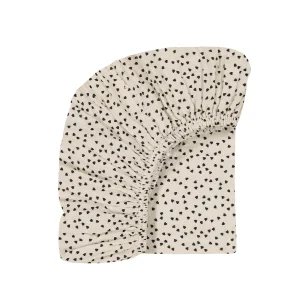 Drap housse - Olivia Mini coeur Noir