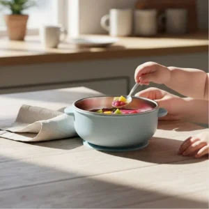 Vaisselle bébé inox – Bol antidérapant